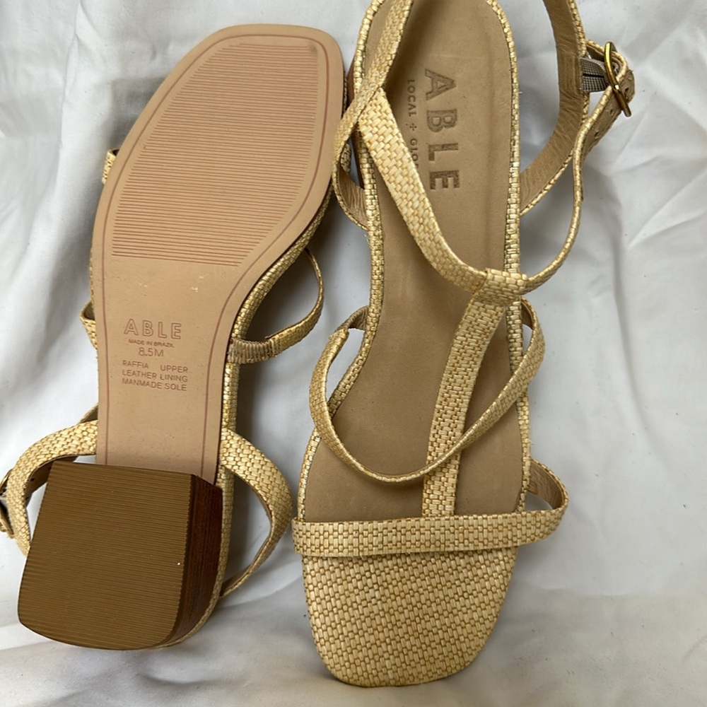 ABLE Rafia Sandal - size 8.5 - Picture 3 of 5